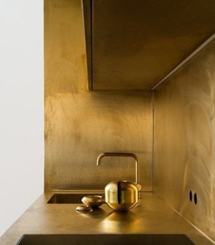 Brass worktop