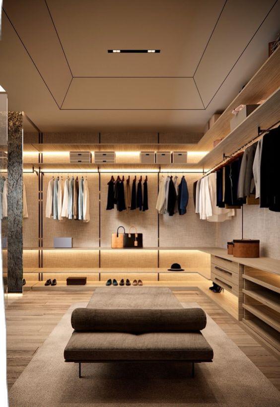 modern walk-in wardrobe 