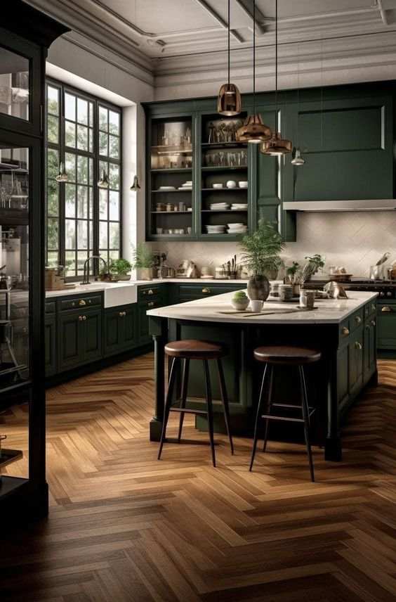 Rustic chic kitchens