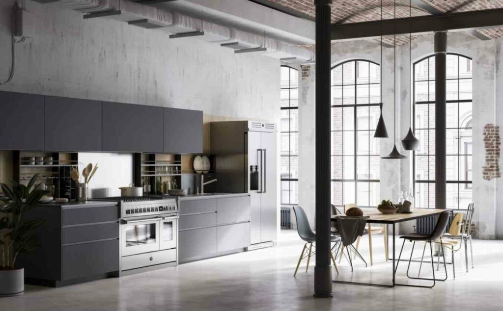 Industrial kitchen for home