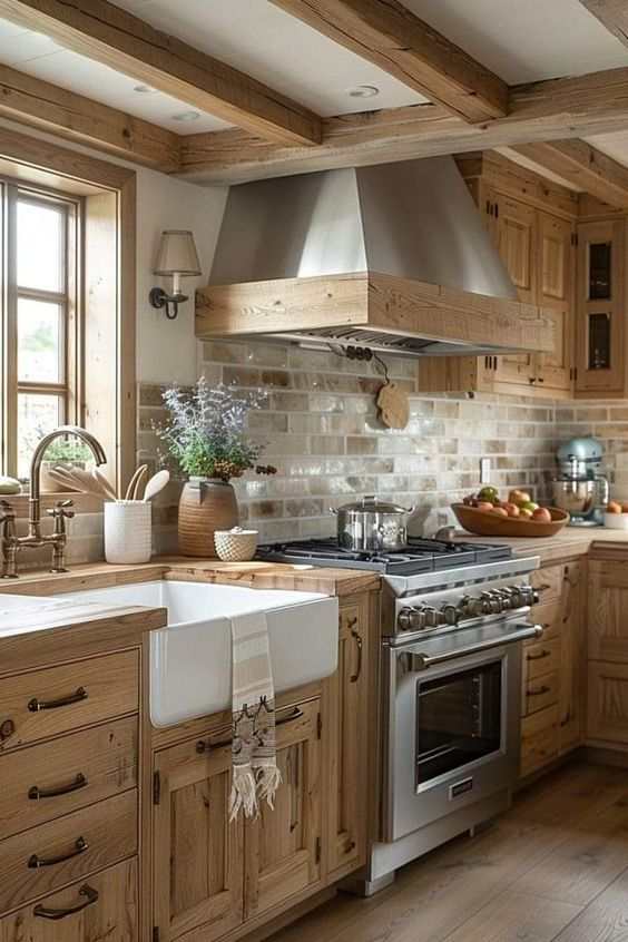 Rustic mountain kitchens