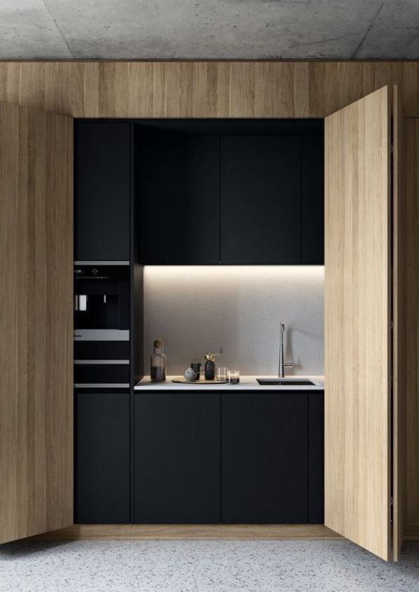 Concealed kitchenette