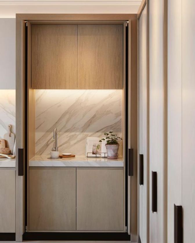 Concealed kitchenette