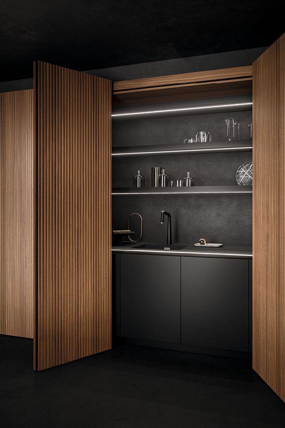 Concealed kitchenette