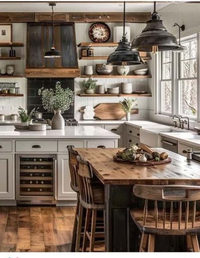 Rustic modern kitchen