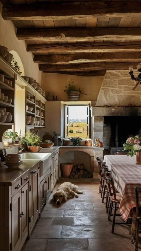 Cucine rustiche in legno e pietra