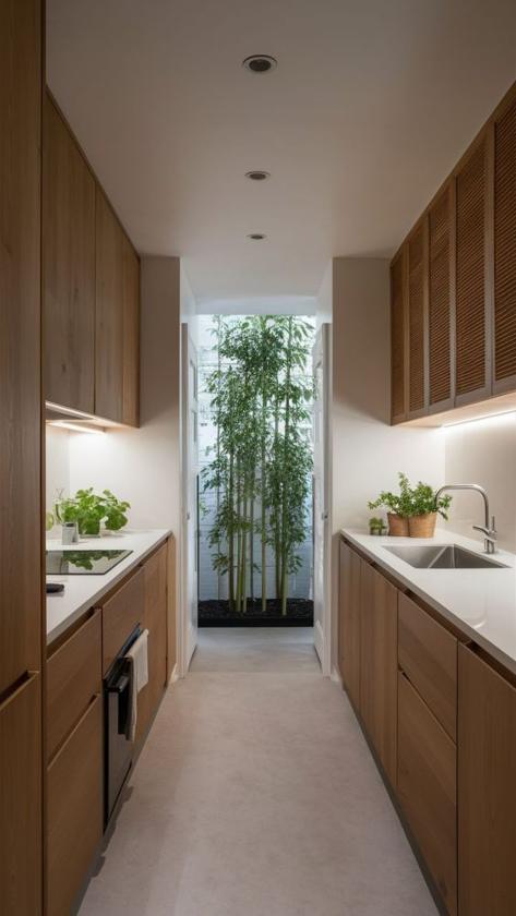 narrow kitchen solutions