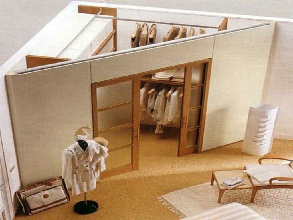 Triangle shaped wardrobe