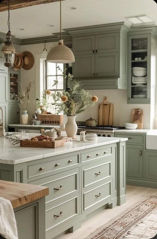 Country kitchen with island