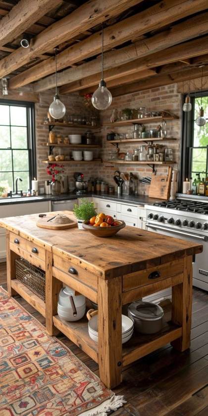 Country kitchen with island