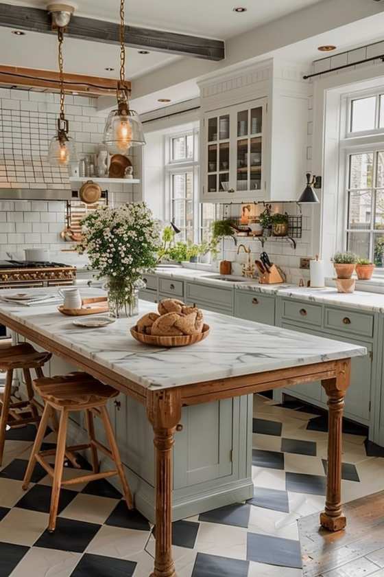 shabby chic farmhouse kitchen