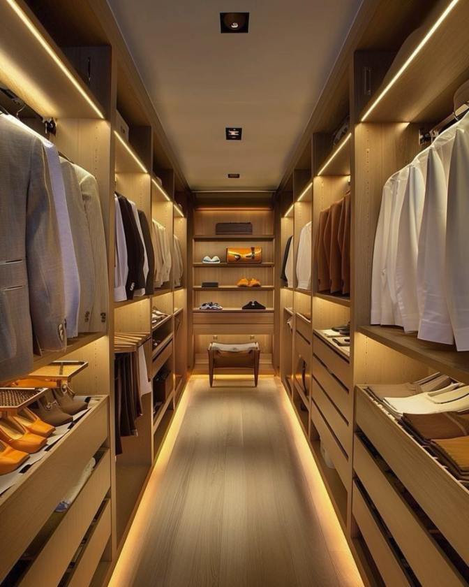 men's walk in wardrobe  