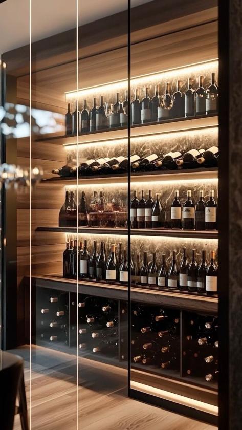 Kitchen with wine cellar