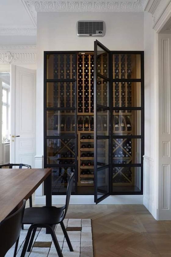 Kitchen with wine cellar